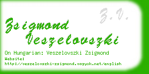 zsigmond veszelovszki business card